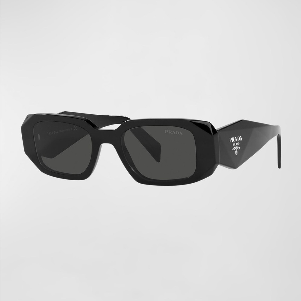 Prada Black Rectangular Sunglasses - image 1